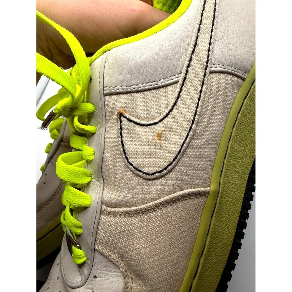 Nike Air Force 1 Premium 07 315180-002 Mens 9.5 Sneaker Light Bone Leather Shoes